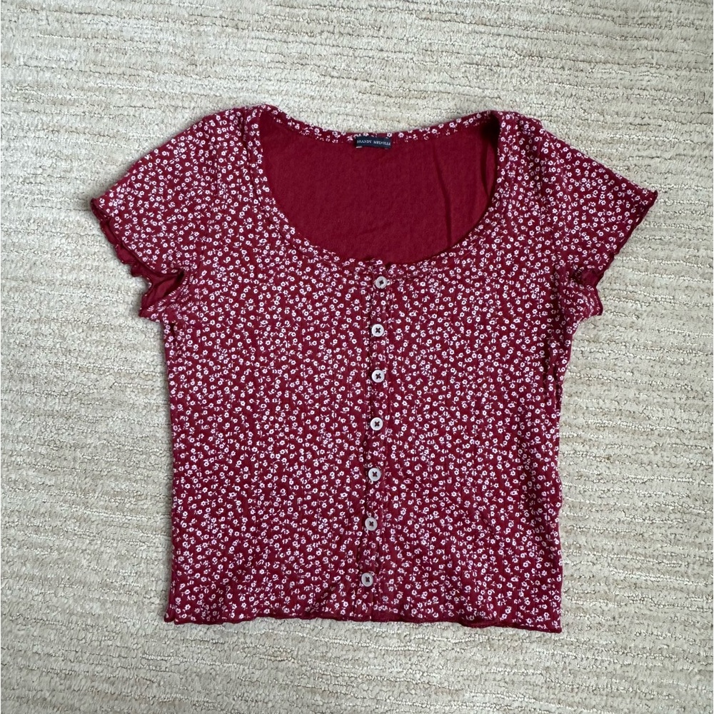 Brandy Melville floral patterned tee (one size)